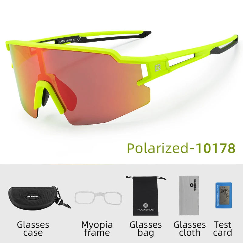 ROCKBROS Bike Glasses UV400 Cycling Eyewear Fishing Hiking Outdoor Sunglasses Polarized Cycling Glasses MTB Road Bicycle Goggles