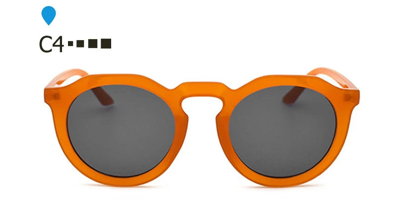 SORVINO Retro Round Cat Eye Sunglasses Women Luxury Brand 90s Designer Orange Pink Mirror Circle Cateye Sun Glasses Shades SP326