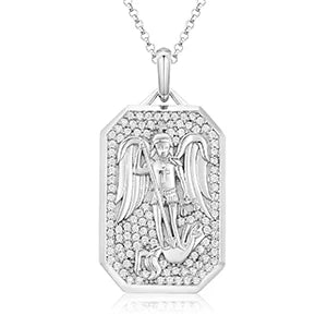 Streamline Tag With Pave Moissanite Diamonds Tag Pendant Real 925 Sterling Silver For Women Men Fine Jewelry Accessories Gift