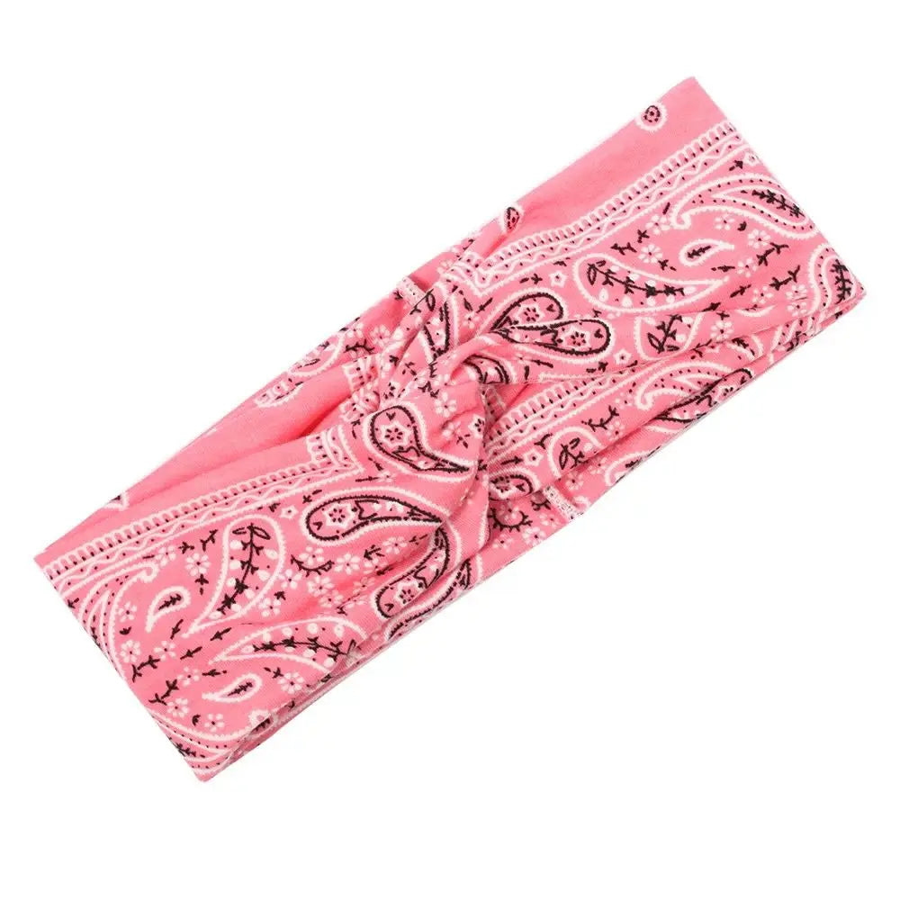 2022 Floral Print Twist Head Bands for Women Bohemian Turban Headwrap Cotton Yoga Headband Hair Accessories Bandana Bandage