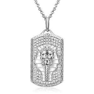 Streamline Tag With Pave Moissanite Diamonds Tag Pendant Real 925 Sterling Silver For Women Men Fine Jewelry Accessories Gift