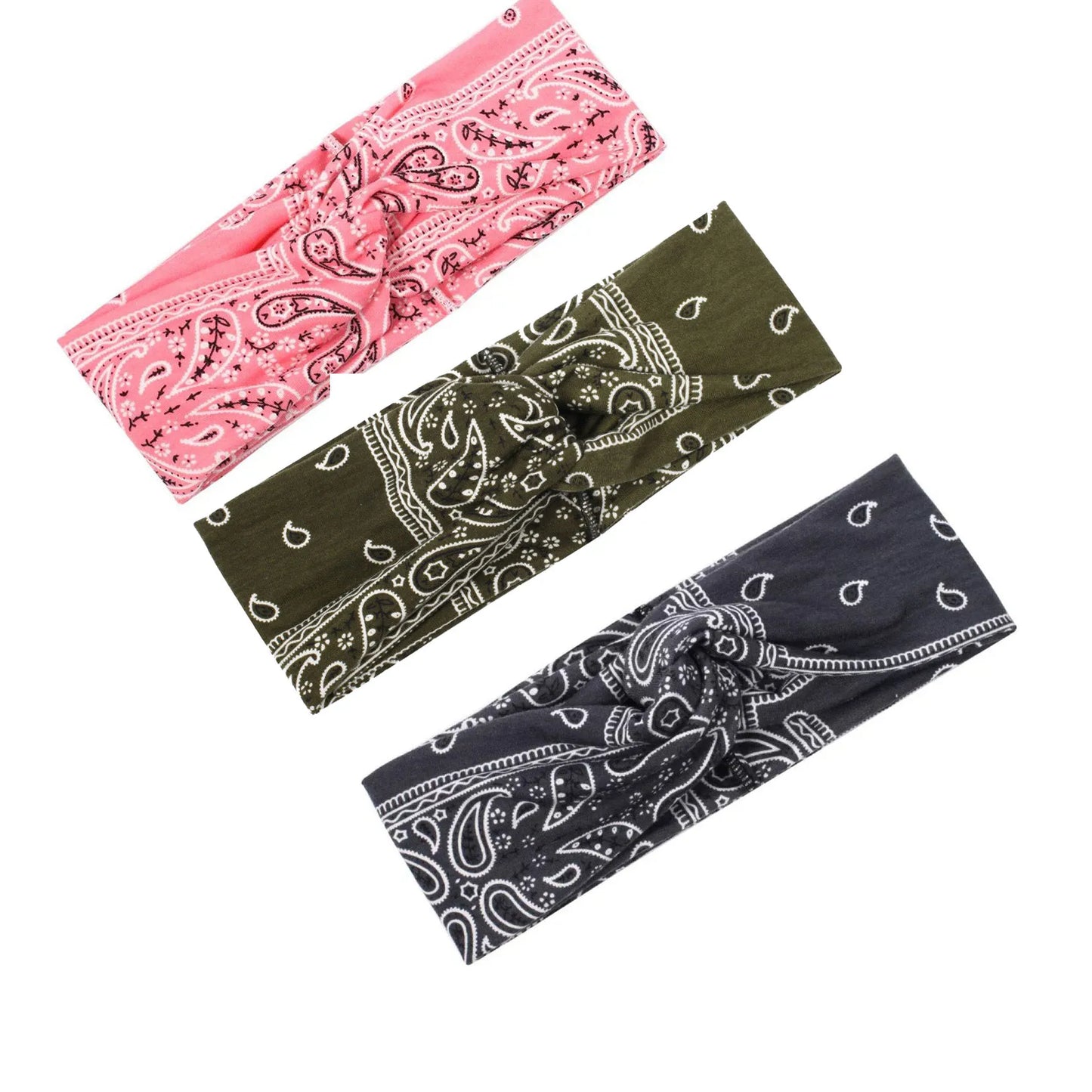 2022 Floral Print Twist Head Bands for Women Bohemian Turban Headwrap Cotton Yoga Headband Hair Accessories Bandana Bandage