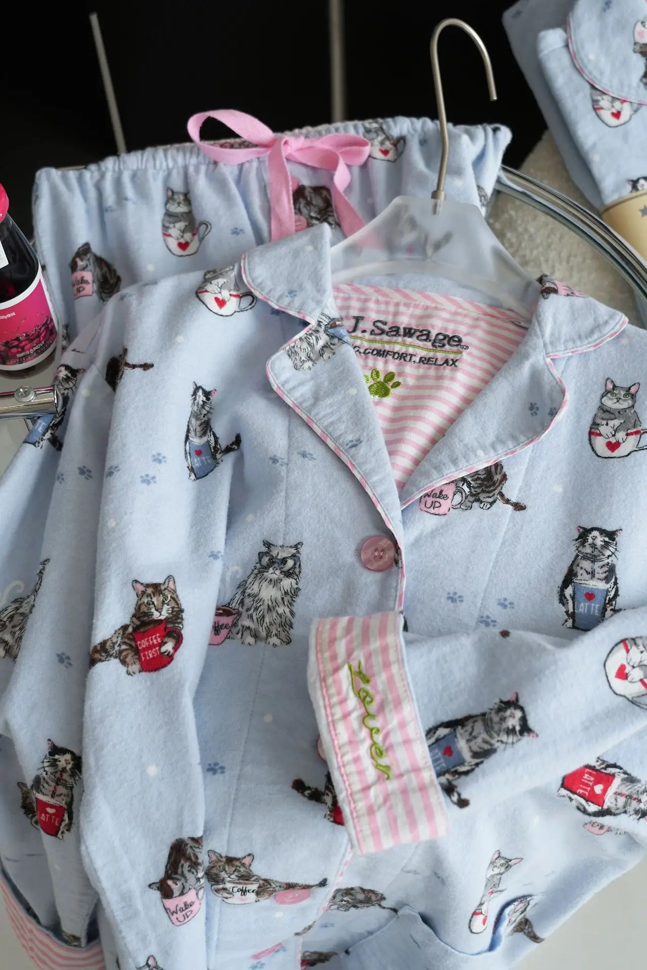 Japanese 100% Cotton Cute Cartoon Printed Pajamas Women's Spring Autumn and Winter Comfortable Loungewear Set Casual Sleepwear