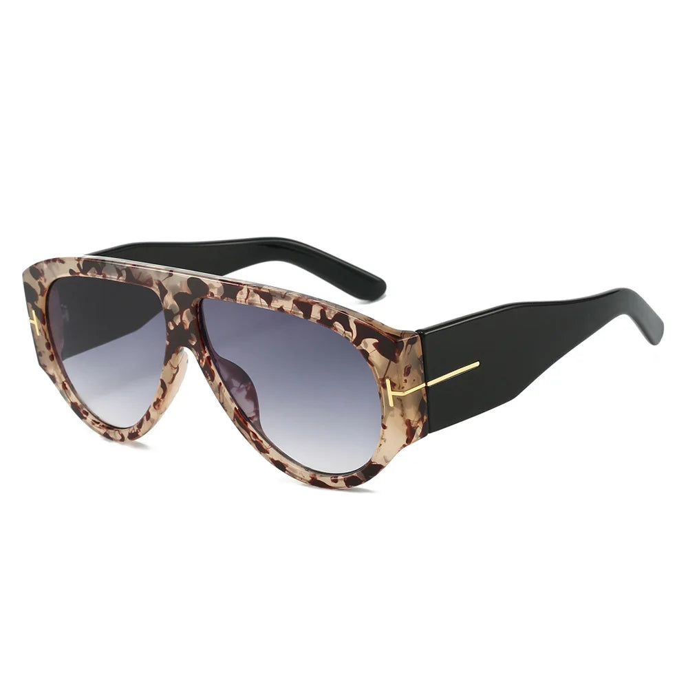 Fashion Pilot Sunglasses Women Brand Designer Large Frame Ins UV400 Ladies Shades Glasses