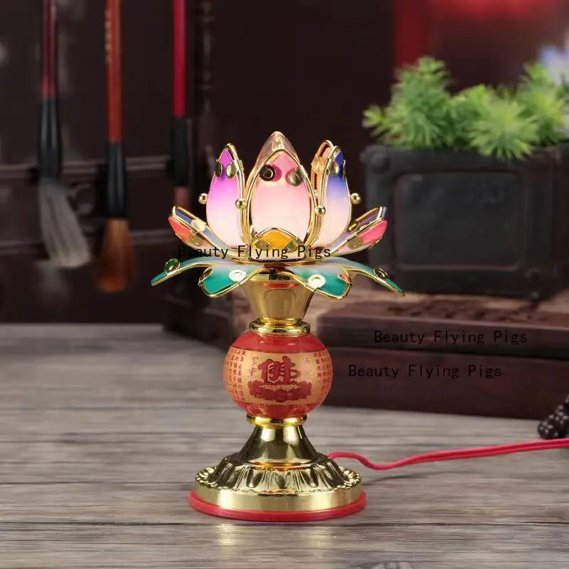 1pc Acrylic Simulated Candle Holder Ornament Household Festival Supplies Buddha Hall Sacrificial Equipment Feng Shui Decor