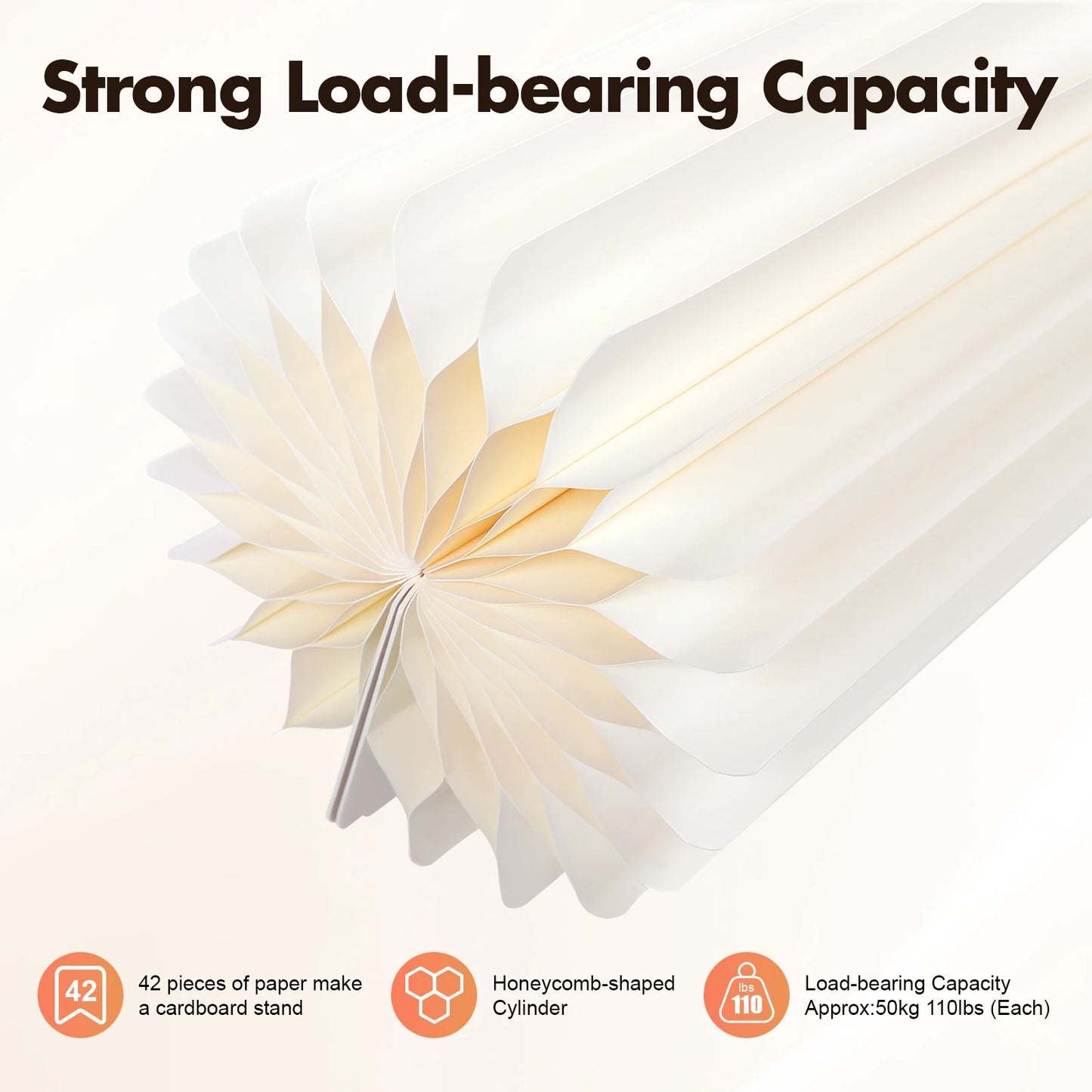3Pcs Foldable Cardboard Flower Stands Wedding Centerpieces Vase Dessert Table Party Decor Cylinder Display Pedestal (40+60+80cm)