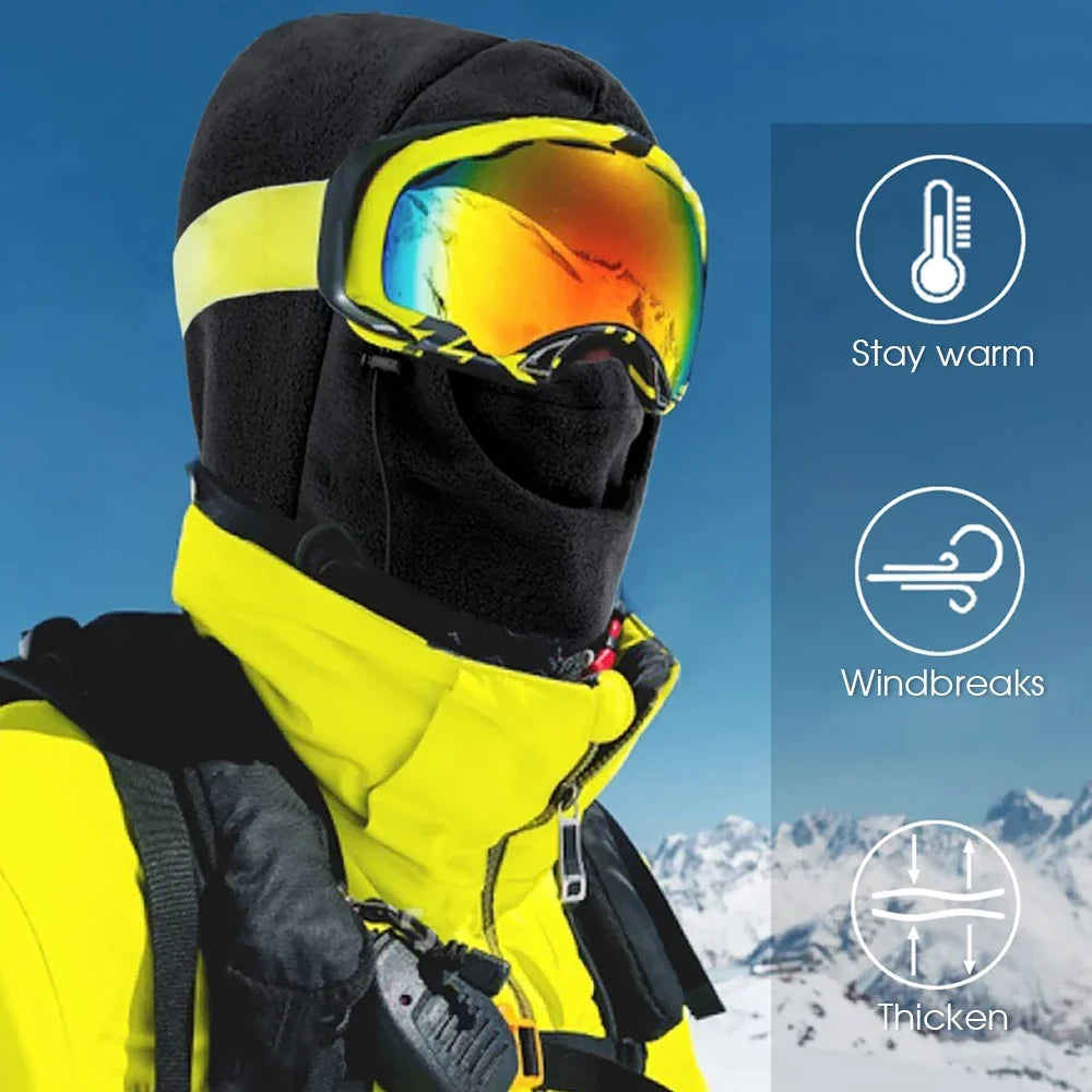 Winter Balaclava Cycling Caps for Men Women Motorcycle Bandanas Thermal Hats Hiking Scarves Ski Face Mask Neck Warmer