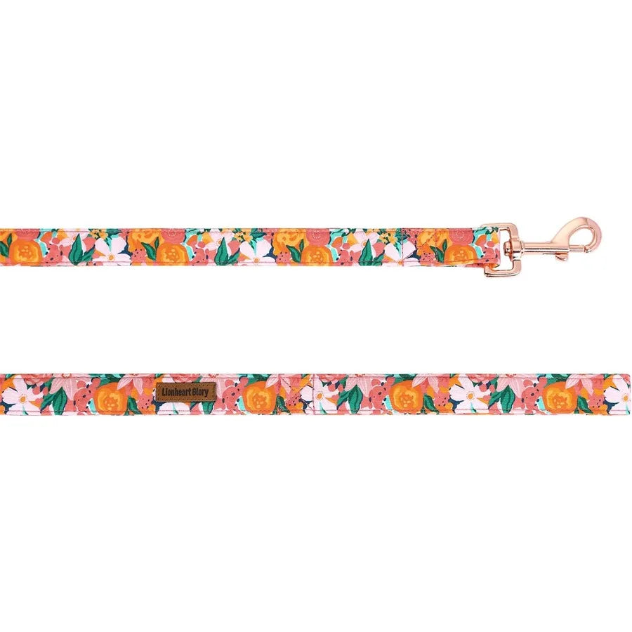 Flower Print Strong Dog Leash Durable Dog leashes with Soft Handle for Walking Training Small Girl Dogs