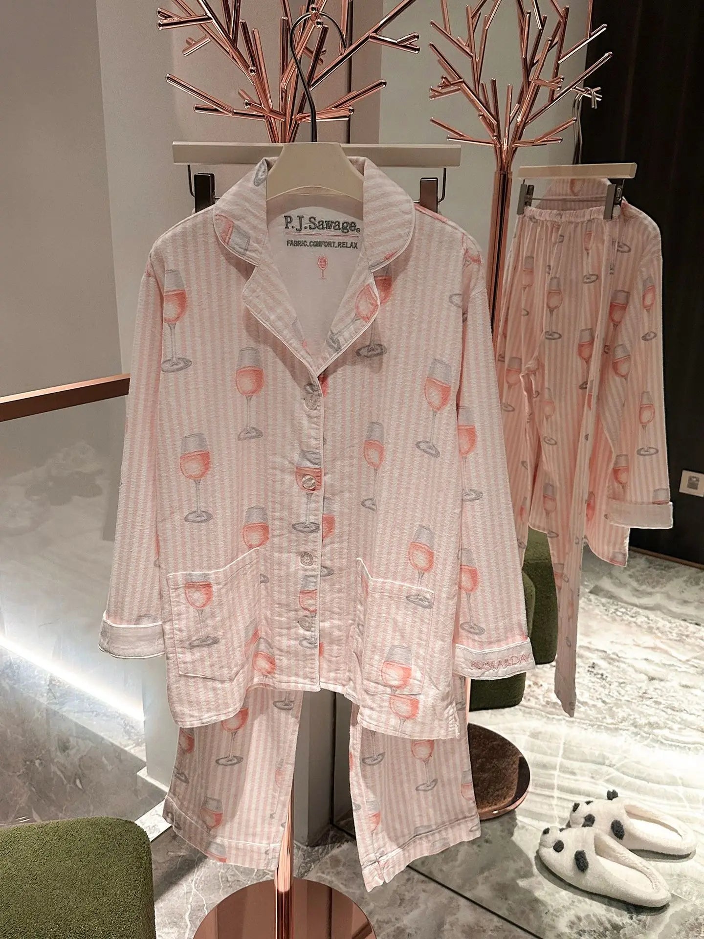 Japanese 100% Cotton Cute Cartoon Printed Pajamas Women's Spring Autumn and Winter Comfortable Loungewear Set Casual Sleepwear