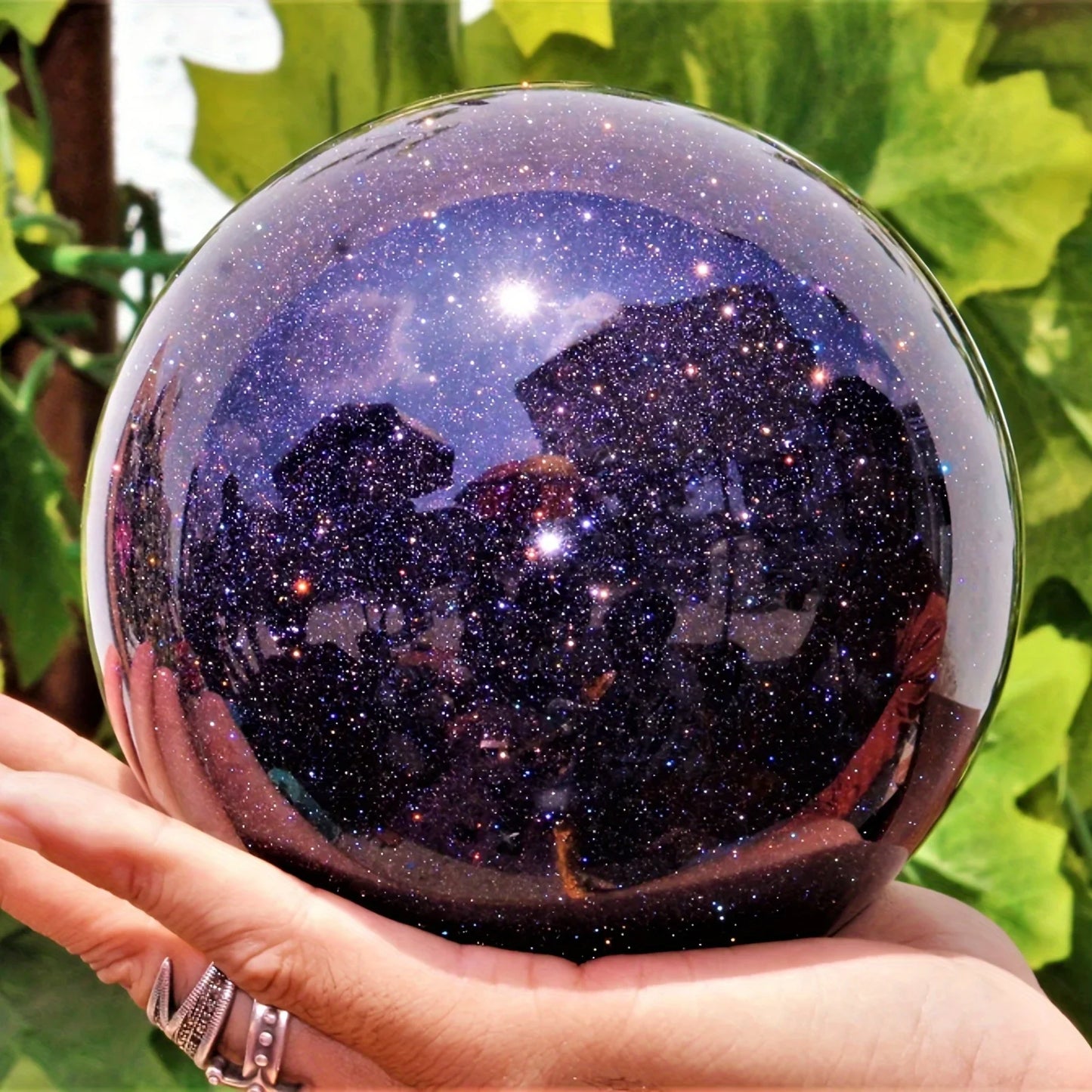 A++ Natural Golden Sandstone & Blue Sandstone Crystal Ball  Sphere Polished Meditation Sphere for Home Decor