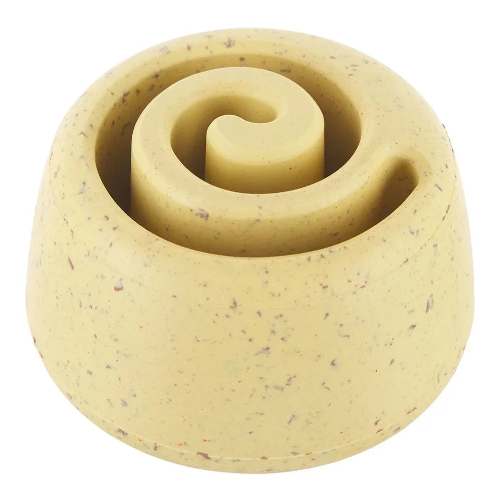Cinnamutt Roll Super Chewer Dog Toy Vanilla Scented Rubber Wobble Base Chewable Treat Freezable Interactive Fun Dogs