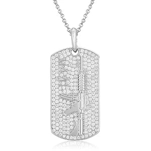 Streamline Tag With Pave Moissanite Diamonds Tag Pendant Real 925 Sterling Silver For Women Men Fine Jewelry Accessories Gift