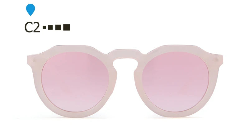 SORVINO Retro Round Cat Eye Sunglasses Women Luxury Brand 90s Designer Orange Pink Mirror Circle Cateye Sun Glasses Shades SP326