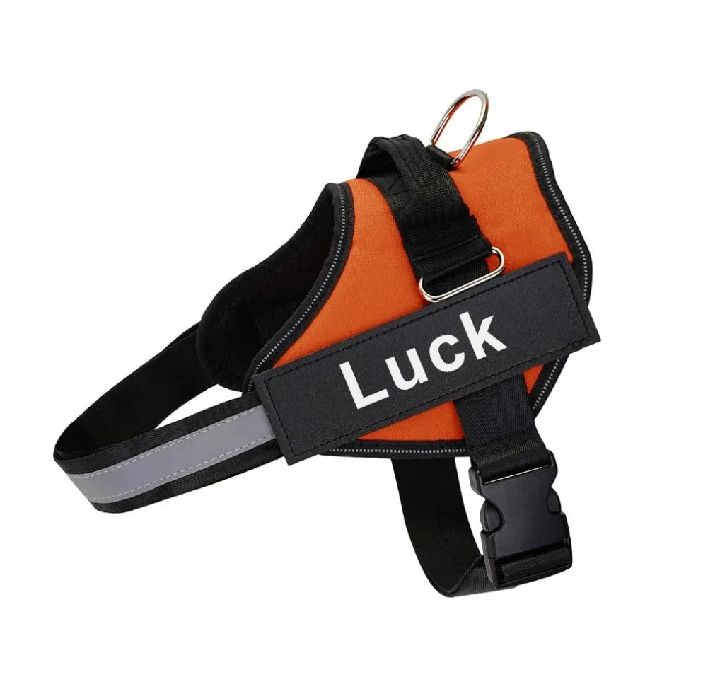 Dog Harness Adjustable Pet Vest Reflective Breathable Outdoor Walking Dog Supplies for Small Large Dogs No customization