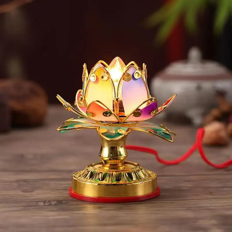 1pc Acrylic Simulated Candle Holder Ornament Household Festival Supplies Buddha Hall Sacrificial Equipment Feng Shui Decor