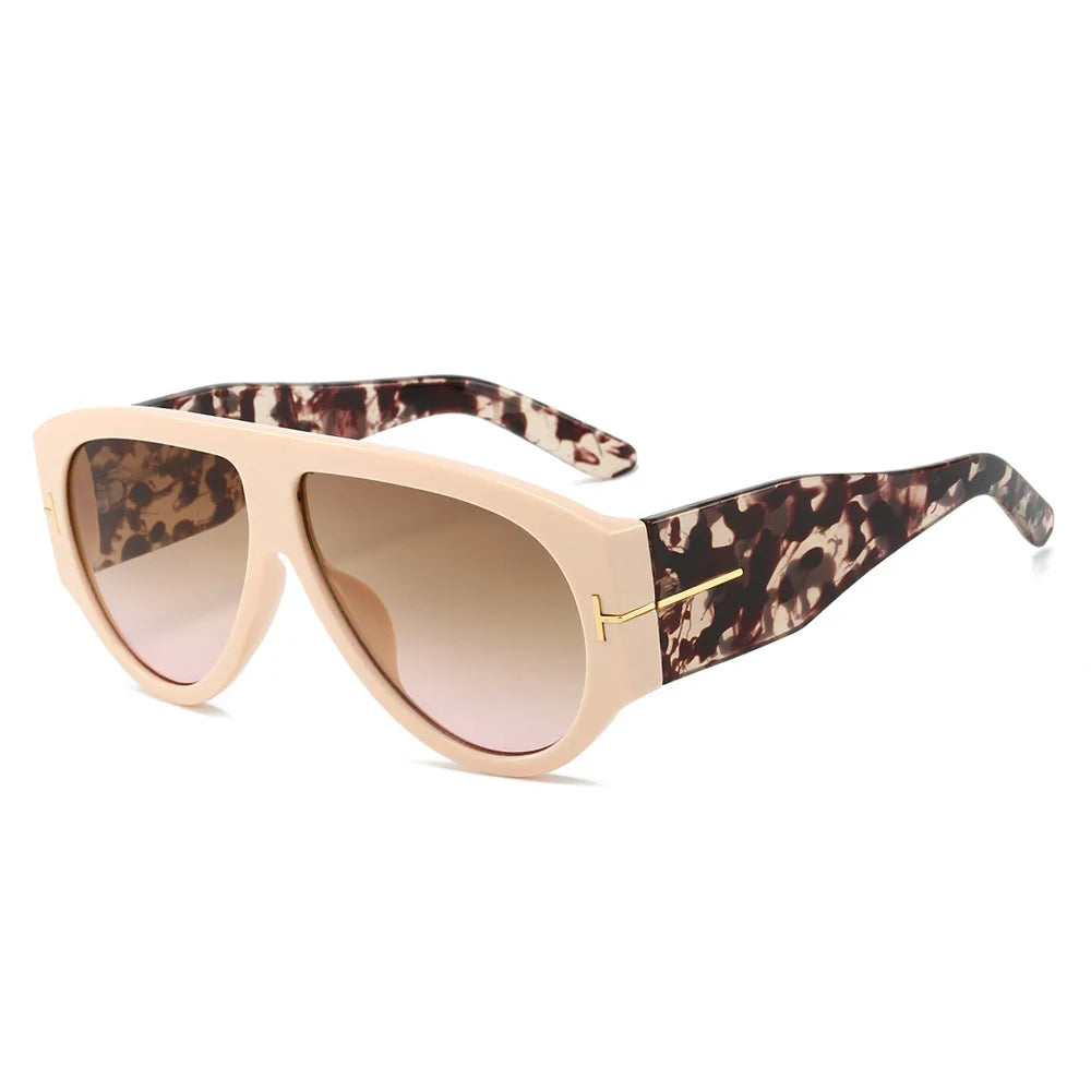 Fashion Pilot Sunglasses Women Brand Designer Large Frame Ins UV400 Ladies Shades Glasses