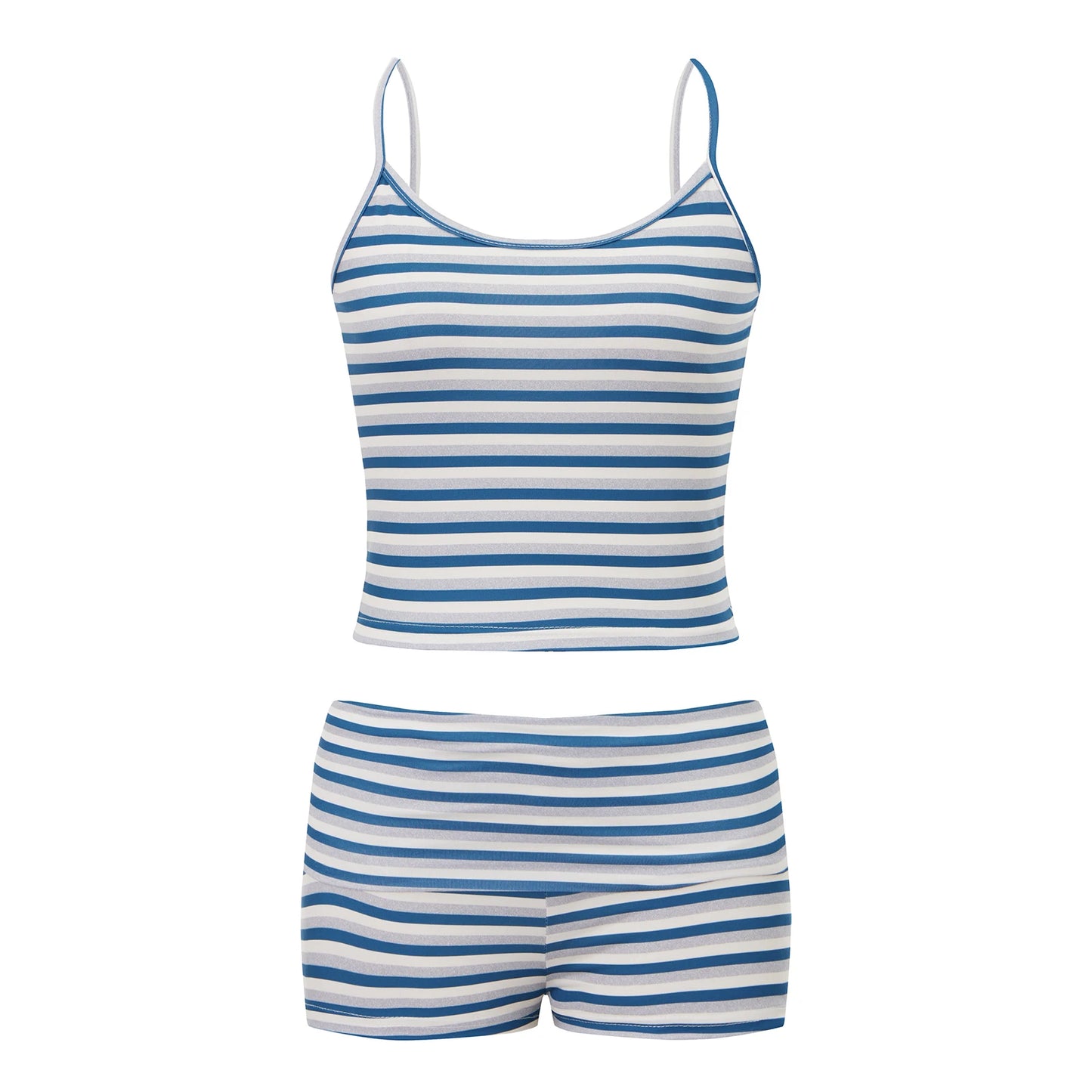 Women s 2-Piece Pajama Set with Floral Print Tank Top and Shorts - Comfortable Loungewear Sleepwear Outfit for Summer