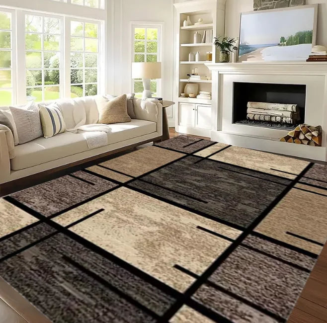Modern Living Room Floor Mat Simple Lines Printed Soft Bedrooms Suitable for Living Rooms Terraces Offices Kitchen Floors decor